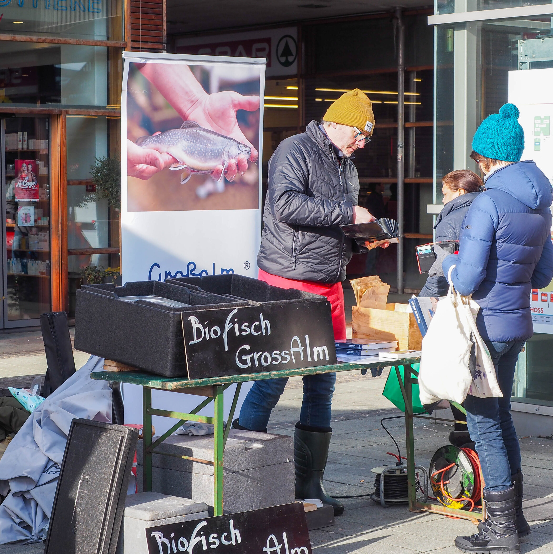 Großalm Biofisch - Markus Moser am Bio-Bauernmarkt solarCity